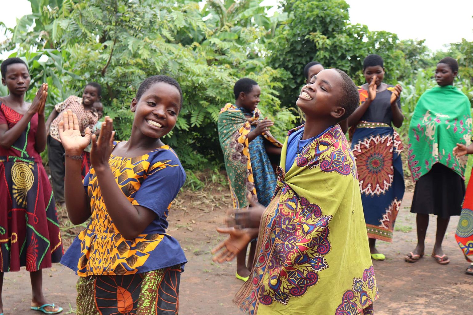 Girls dancing at a safe space